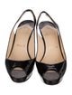Christian Louboutin Patent Leather Slingback Pumps