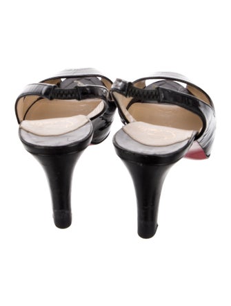 Christian Louboutin Patent Leather Slingback Pumps