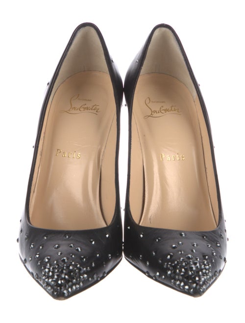 Christian Louboutin Leather Crystal Embellishments Pumps