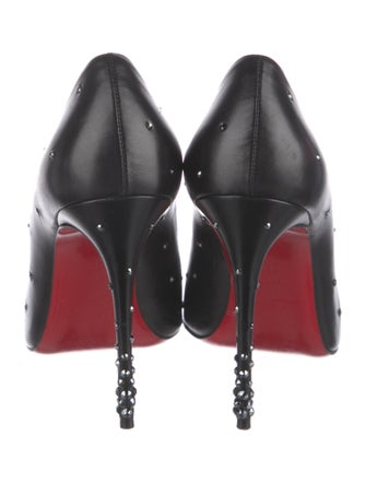 Christian Louboutin Leather Crystal Embellishments Pumps