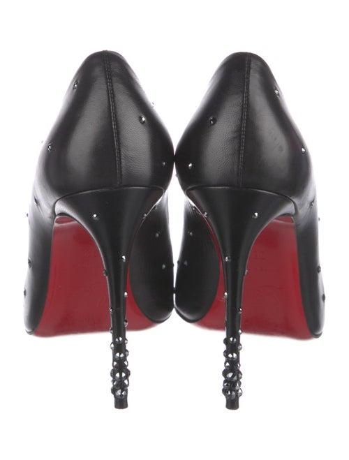 Christian Louboutin Leather Crystal Embellishments Pumps