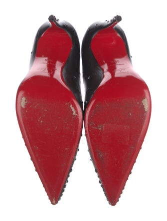 Christian Louboutin Leather Crystal Embellishments Pumps