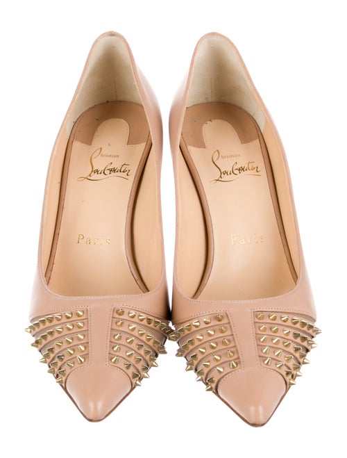 Christian Louboutin Spike Accents Leather Pumps