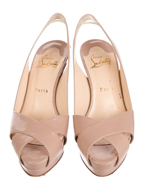 Christian Louboutin Patent Leather Slingback Pumps