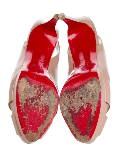 Christian Louboutin Patent Leather Slingback Pumps