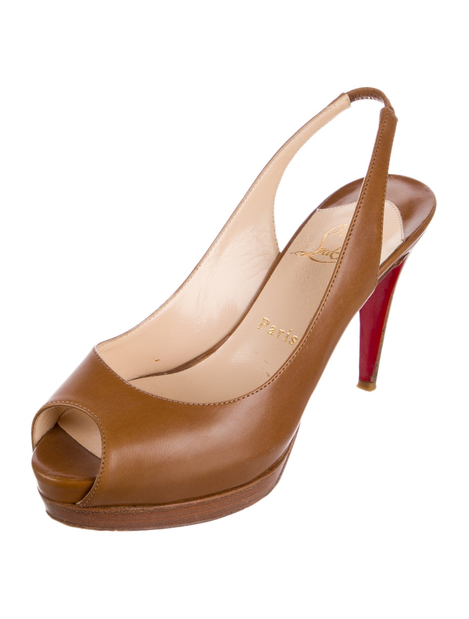 Christian Louboutin Leather Slingback Pumps