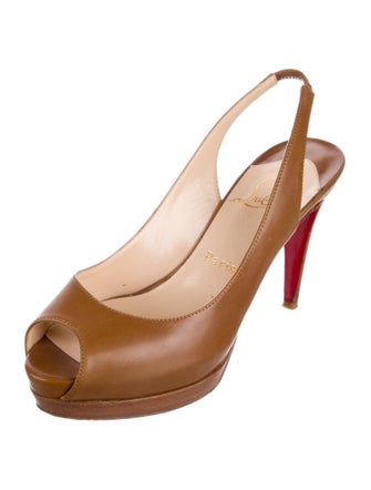 Christian Louboutin Leather Slingback Pumps