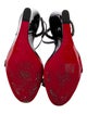 Christian Louboutin Spike Accents Patent Leather Sandals