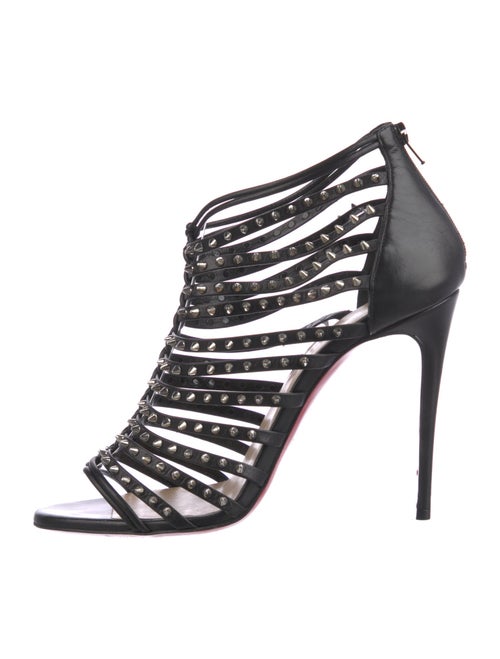 Christian Louboutin Spike Accents Leather Gladiator Sandals