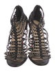 Christian Louboutin Spike Accents Leather Gladiator Sandals