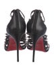 Christian Louboutin Spike Accents Leather Gladiator Sandals