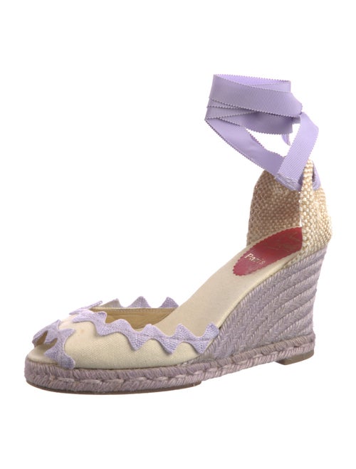 Christian Louboutin Canvas Colorblock Pattern Espadrilles