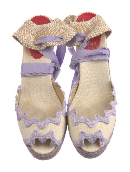 Christian Louboutin Canvas Colorblock Pattern Espadrilles