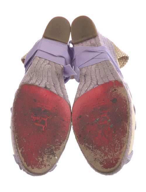 Christian Louboutin Canvas Colorblock Pattern Espadrilles