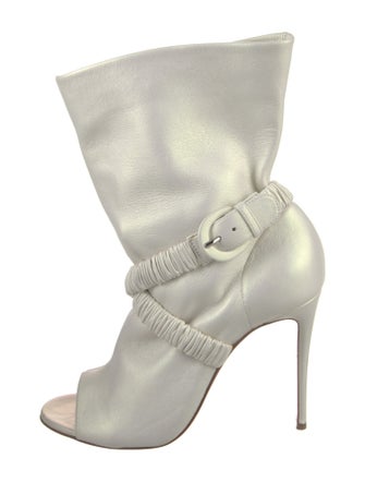 Christian Louboutin Leather Cutout Accent Moto Boots