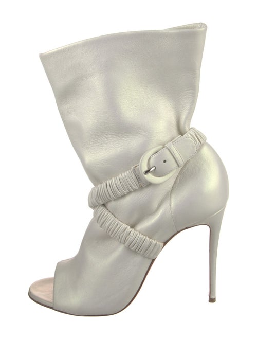 Christian Louboutin Leather Cutout Accent Moto Boots