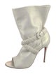 Christian Louboutin Leather Cutout Accent Moto Boots