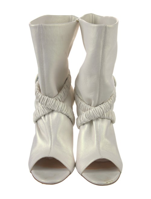 Christian Louboutin Leather Cutout Accent Moto Boots