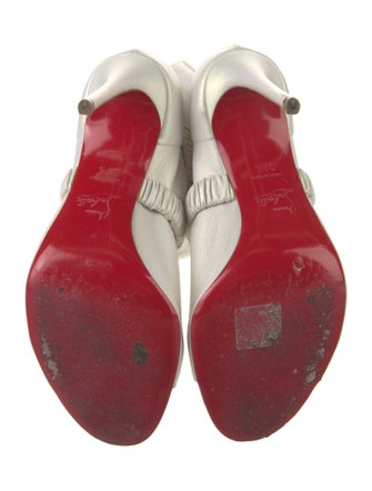 Christian Louboutin Leather Cutout Accent Moto Boots