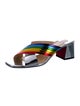 Christian Louboutin Patent Leather Colorblock Pattern Sandals