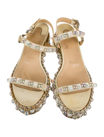 Christian Louboutin Patent Leather Printed Espadrilles