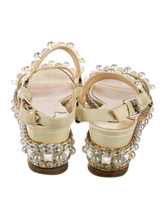 Christian Louboutin Patent Leather Printed Espadrilles