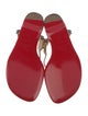 Christian Louboutin Spike Accents Leather T-Strap Sandals