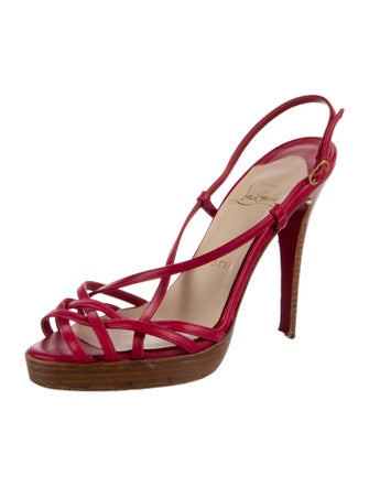 Christian Louboutin Leather Slingback Sandals