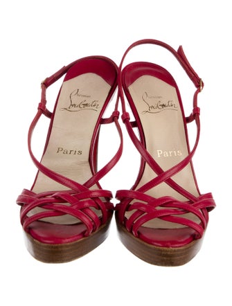 Christian Louboutin Leather Slingback Sandals