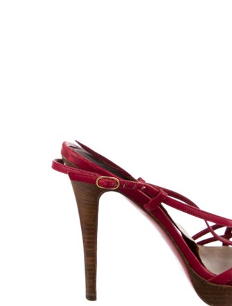 Christian Louboutin Leather Slingback Sandals