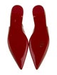 Christian Louboutin Patent Leather Scalloped Accent Slingback Flats