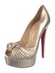 Christian Louboutin Leather Pleated Accents Pumps