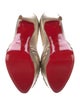 Christian Louboutin Leather Pleated Accents Pumps