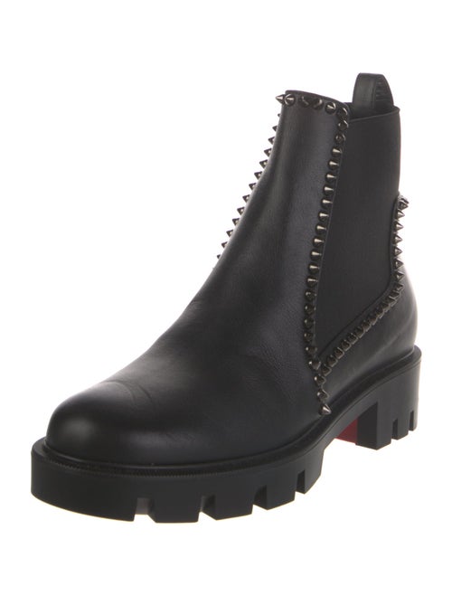 Christian Louboutin Spike Accents Leather Chelsea Boots