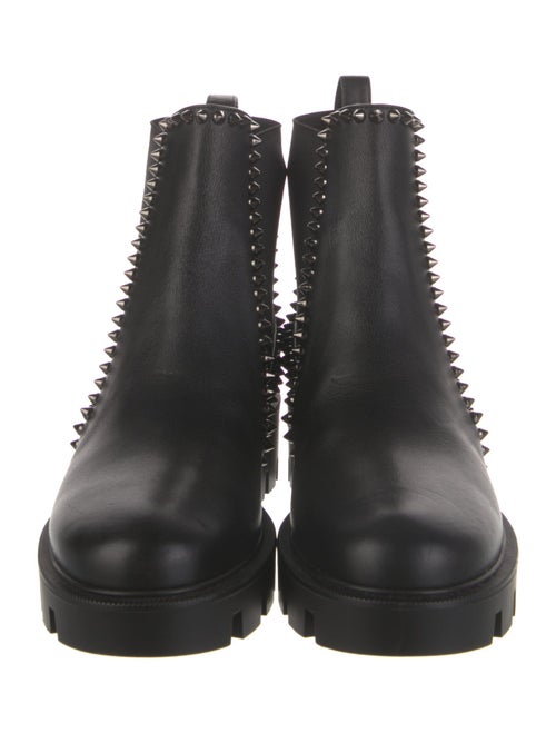 Christian Louboutin Spike Accents Leather Chelsea Boots