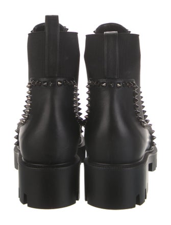 Christian Louboutin Spike Accents Leather Chelsea Boots