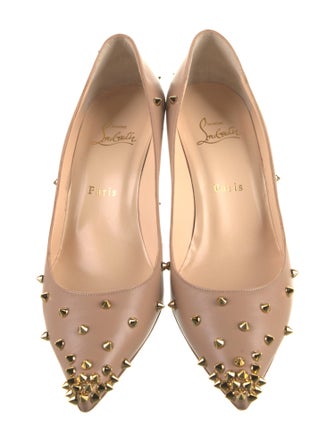 Christian Louboutin Spike Accents Leather Pumps