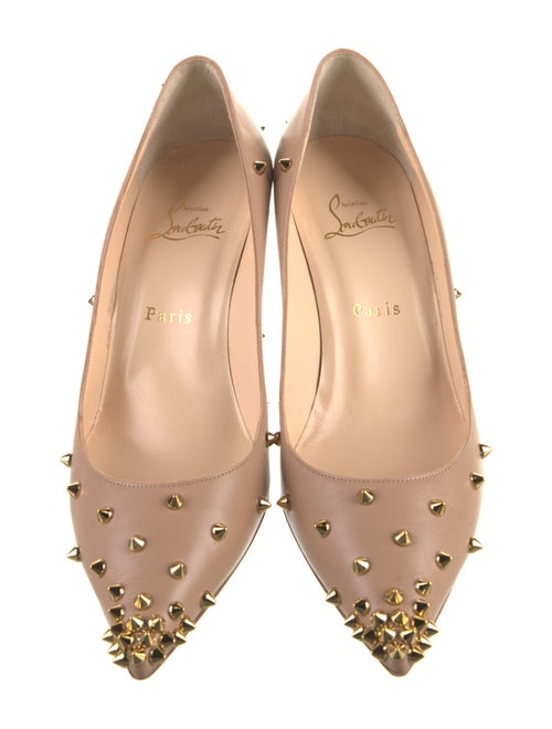 Christian Louboutin Spike Accents Leather Pumps