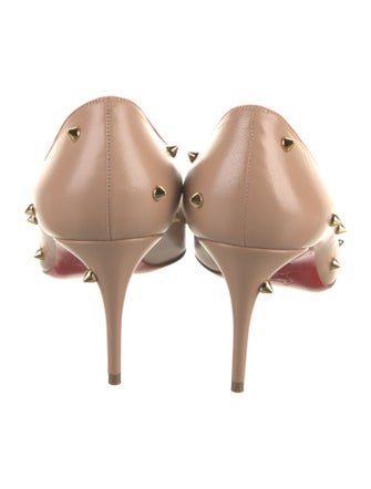 Christian Louboutin Spike Accents Leather Pumps