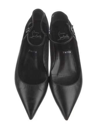 Christian Louboutin Spike Accents Leather Flats