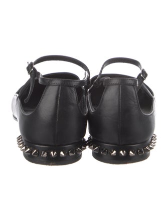 Christian Louboutin Spike Accents Leather Flats