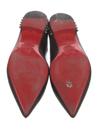 Christian Louboutin Spike Accents Leather Flats