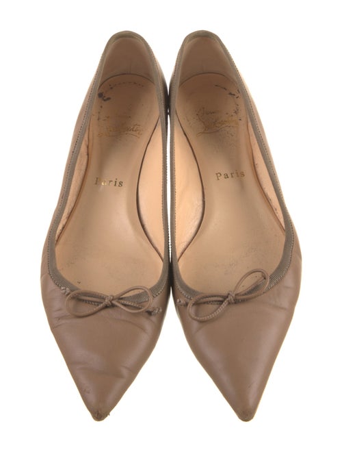 Christian Louboutin Spike Accents Leather Ballet Flats