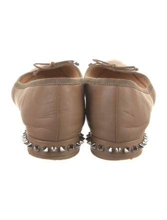 Christian Louboutin Spike Accents Leather Ballet Flats