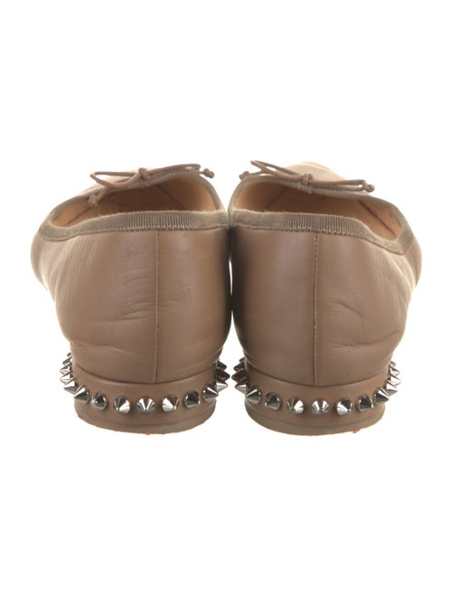 Christian Louboutin Spike Accents Leather Ballet Flats