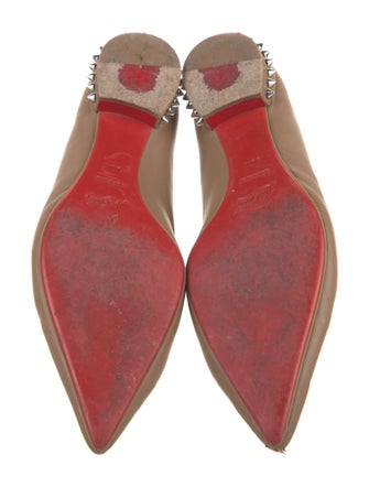 Christian Louboutin Spike Accents Leather Ballet Flats