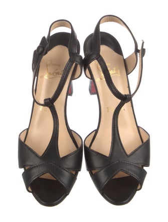 Christian Louboutin Leather T-Strap Sandals