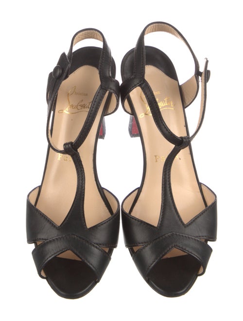 Christian Louboutin Leather T-Strap Sandals