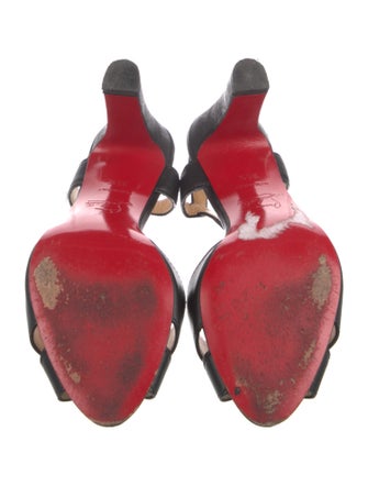 Christian Louboutin Leather T-Strap Sandals