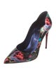 Christian Louboutin Patent Leather Printed D'Orsay Pumps